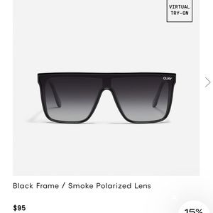 Quay Nightfall sunglasses, black gram, smoke polarized lens